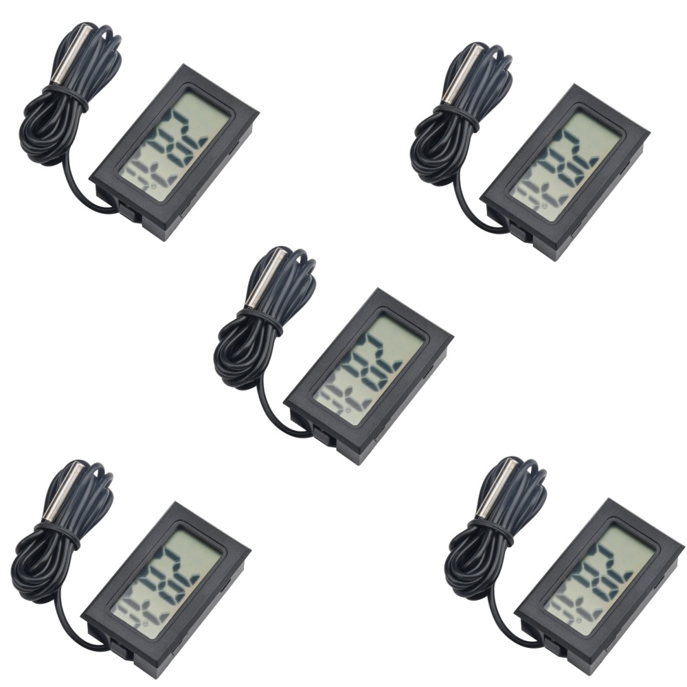 Battery Monitor Coulometer - MINI LCD เครื่องวัดอุณหภูมิดิจิตอล FY-10 ฝังอุณหภูมิ Sensor