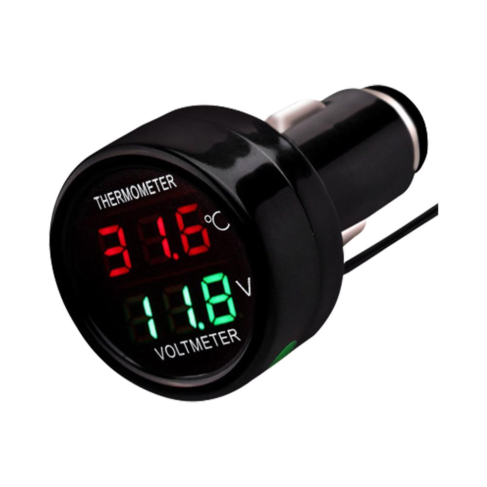 Battery Monitor Coulometer - โวลต์มิเตอร์ดิจิตอล 12V 24V สำหรับรถยนต์ พร้อมเทอร์โมมิเตอร์ แบบที่เสียบที่จุดบุหรี่