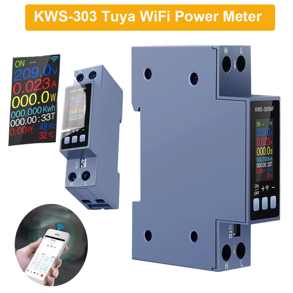 Battery Monitor Coulometer - KWS-303 Tuya WiFi Power Meter TFT
