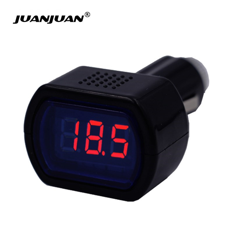 Battery Monitor Coulometer - DC 12 V-24 V ดิจิตอลจอแสดงผลไฟแช็กไฟฟ้าแรงดันไฟฟ้า Meter