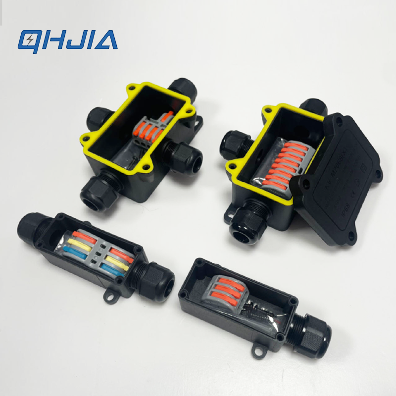 Cable Gland Waterproof - กล่องต่อสายไฟกันน้ำ IP68 PA66 พร้อมขั้วต่อสายไฟแบบเร็ว สำหรับเชื่อมต่อสายไฟฟ้าภายนอกอาคาร ใช้กับไฟสวน