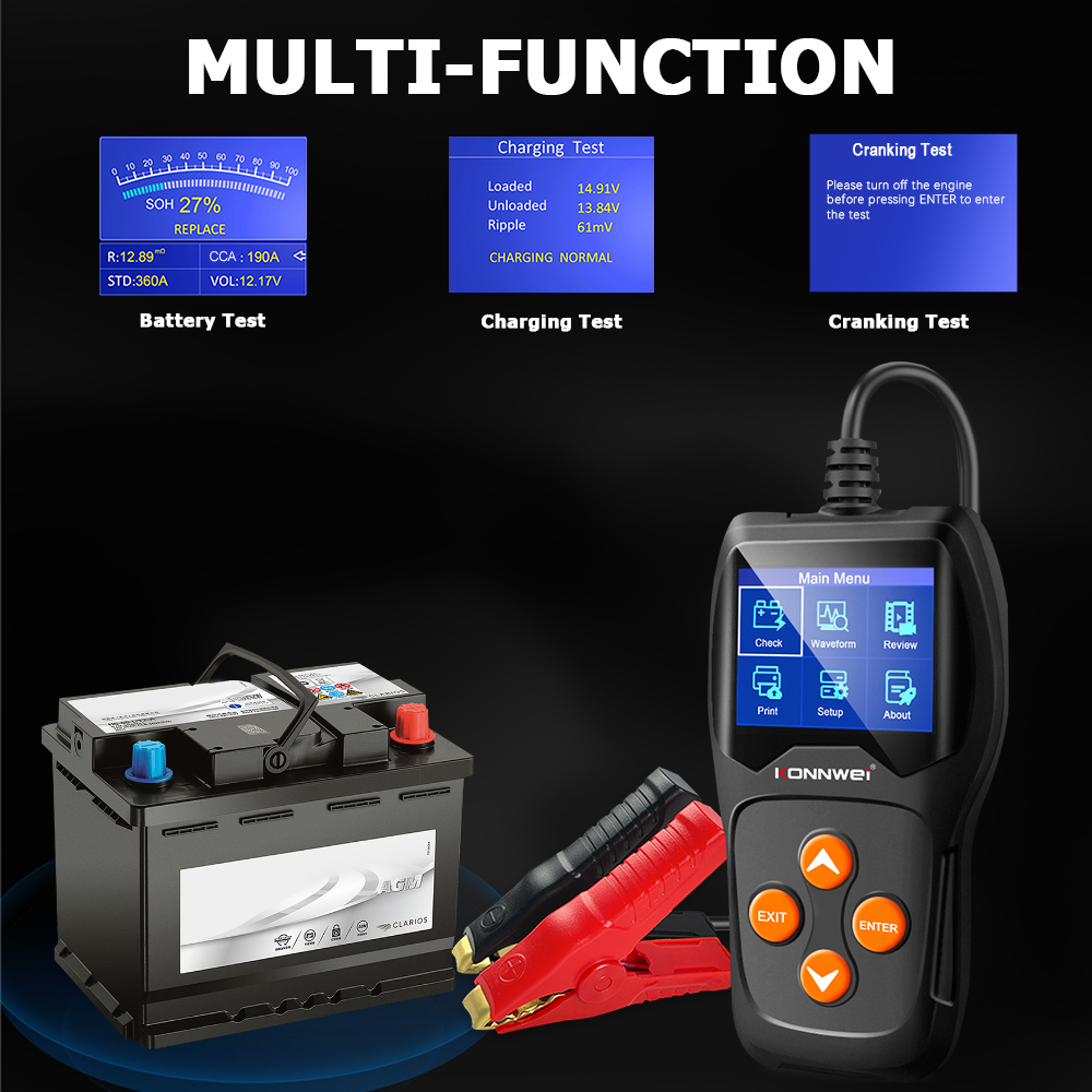 KONNWEI KW600 เครื่องทดสอบแบตเ - Battery Monitor Coulometer บทวิจารณ์และราคา