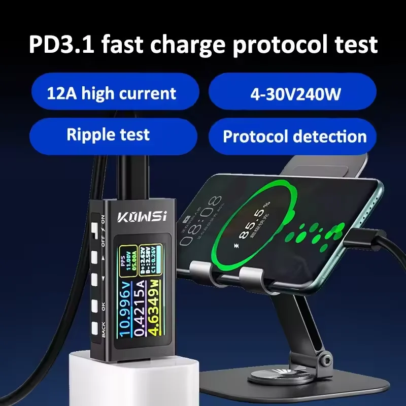 KWS-X1 Type-C Current และแรงดั - Battery Monitor Coulometer บทวิจารณ์และราคา