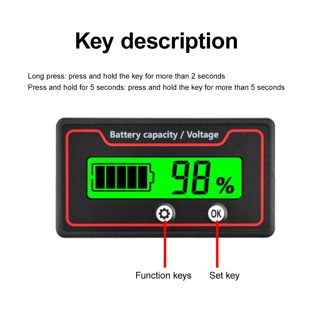 รถแบตเตอรี่ตัวบ่งชี้ระดับ 12V  - Battery Monitor Coulometer บทวิจารณ์และราคา