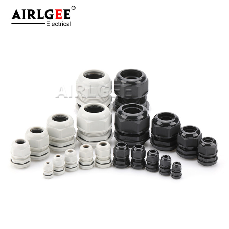 10Pcs สีขาวสีดำไนลอนพลาสติกเชื - Cable Gland Waterproof บทวิจารณ์และราคา