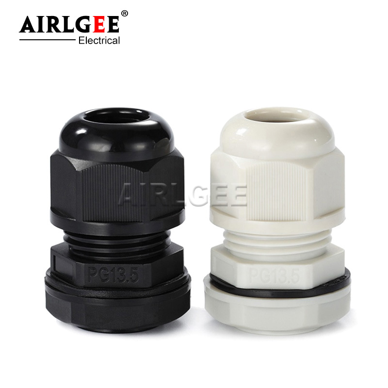 10Pcs สีขาวสีดำไนลอนพลาสติกเชื - Cable Gland Waterproof บทวิจารณ์และราคา