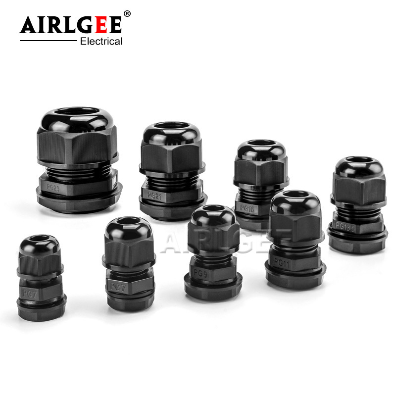 10Pcs สีขาวสีดำไนลอนพลาสติกเชื - Cable Gland Waterproof บทวิจารณ์และราคา